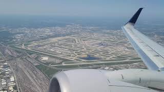 United Airlines Boeing 737-800 Takeoff from Chicago-O'Hare (ORD-STL)