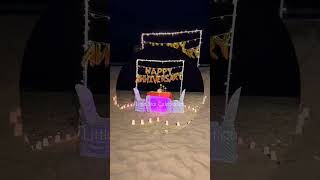 Goa beach ⛱️ Side decoration karwana hai, Candle light dinner #Goa #shorts | Little Star Celebration