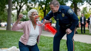 Racist Cop Forces Black Lady to Eat Glass, but her son JUDGE arrives within seconds...