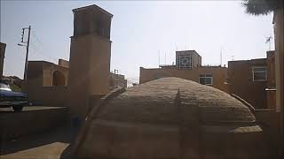 Windcatcher + water reservoir in Kashan, Iran