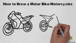 How to Draw Motor Bike and Motorcycles