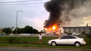 short-Docu Footage -- Avanti Resort International Dr fire near The Orlando Eye Ferris wheel