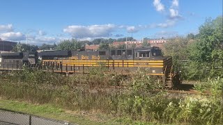 NS 8100 (Nickel Plate Road) leads Rerouted NS 264 through Amsterdam, NY! (9/14/23)