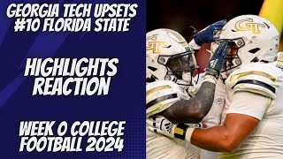 Georgia Tech Upsets #10 Florida State!!| College Football Week 0 2024