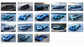 All 18 ALIENO electric hypercar models unveiled up to 23.10.2024.