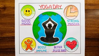 Yoga Day Drawing / Yoga Day Poster / International Yoga Day Poster Drawing / Yoga Drawing / Yoga Day