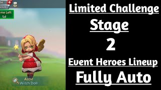 Lords mobile Witch doll limited challenge stage 2 fully auto|Dark disaster stage 2 fully auto