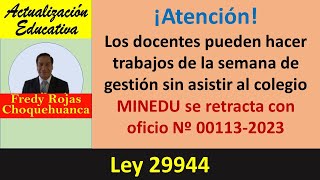 Precisiones sobre vacaciones escolares de medio año, Semana de gestión puede ser sin asistencia.