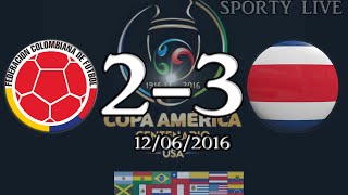 Colombia vs Costa Rica (2-3) • All Goals • 12/06/2016 • Copa America 2016 •