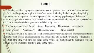 The Role of a Sonographer in Grief Management in Obstetrics