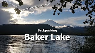 Backpacking Baker lake in a Thunderstorm - Baker lake trail