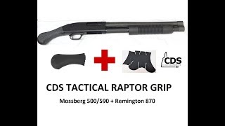 CDS Tactical Textured Grip Raptor Grip Shockwave Technologies Mossberg 500 + 590 Remington 870 Sand