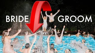 Entire Wedding Jumps In Pool