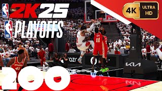 NBA 2K25 =My Career= [PC] (4K) EP200 {Playoffs: East Semis} Game 1 {Hawks @ Bulls}