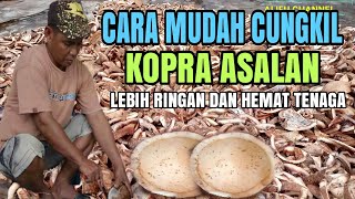 CARA MUDAH CUNGKIL KOPRA ASALAN || RINGAN DAN  HEMAT TENAGA