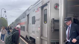 NJT Multilevel train at Dunellen, NJ with 4508! 4/19/24