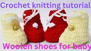 how to knit baby booties 👟. easy step by step knitting tutorial for beginners ☝️#diy #crochetpattern