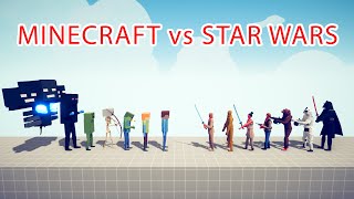 MINECRAFT TEAM vs STAR WARS TEAM - Totally Accurate Battle Simulator TABS