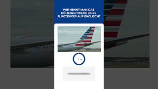 Flugzeugteile auf Englisch