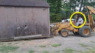 Stoney Maynard Helping Dustey clean the yard up / Backhoe Work pt. 3