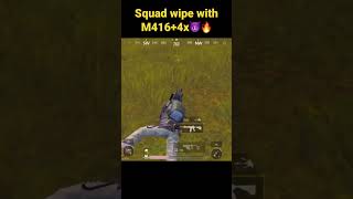 Full squad wipe with M416+4x #pubg #shorts