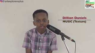 TUTORIAL SERIES @ ART EXPLORERS HOLIDAY CAMP 2021: Dillion Daniels - Music (Texture)