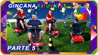 COMPETIÇÃO VOLTA RÁPIDA COM OBSTÁCULOS - GINCANA Kifunkids PARTE 5 - TRICICLO ELÉTRICO DA VOVÓ