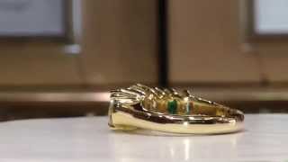 2.25 Carat Emerald and Diamond Ring in 14K Gold