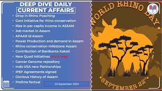 23 September 2024 | Daily Current Affairs | @LUCENTIAS  Best APSC Coaching Centre in Assam