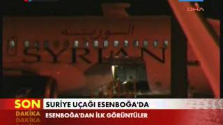 Suriye uçağı Türk jetlerimiz tarafından Ankara esenboğa havaalanına indirildi.