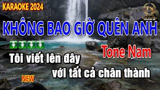 Karaoke Không Bao Giờ Quên Anh Tone Nam Nhạc Sống | Sinh Nguyễn Karaoke