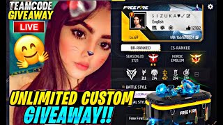 FREE FIRE LIVE GIVEAWAY TEAMCODE || FF LIVE GIVEAWAY DIAMOND||FFLIVE #freefirelivegiveway#fflive