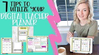 7 Best Tips To Utilize Your Digital Teacher Planner - Back to School Organization