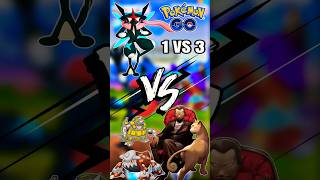 Half HP shiny ✨ greninja 1v3 clutch against Giovanni  #shorts #pokemon #pokemongo #greninja