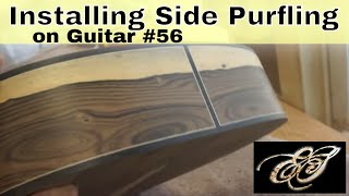 Installing Binding with Side Purfling on Guitar #56