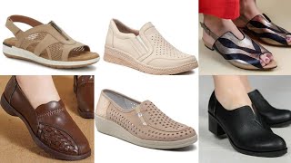 2024 TOP DIFFERENT GENUINE LEATHER SANDALS LADIES OFFICE STYLE SLIP ON SHOE DESIGN PUMP SHOE