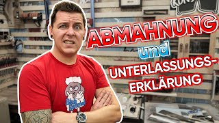 😱ABMAHNUNG und UNTERLASSUNGSERKLÄRUNG! So geht's weiter