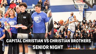 Capital Christian vs Christian Brothers | Cougars Senior Night | CJ Willenborg Goes Off On His Night