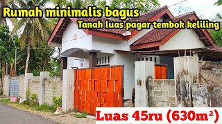 Rumah minimalis tanah luas pagar tembok keliling cocok untuk menikmati masa tua