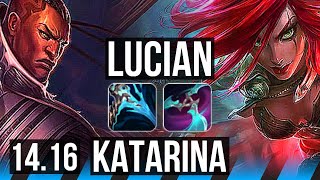 LUCIAN vs KATARINA (MID) | 9/0/1, Legendary | BR Grandmaster | 14.16