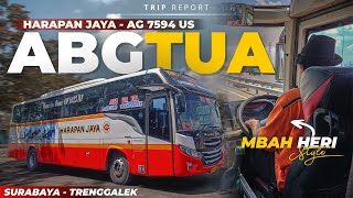 DRIVER SENIOR ANTI KENDOR 😂 | Trip Report Harapan Jaya 7594 "ABG Tua" (Surabaya - Tulungagung)