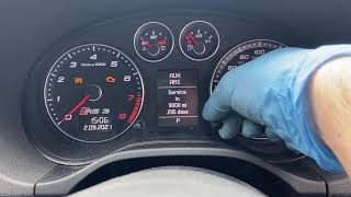 Service light reset Audi A3 / S3 / RS3