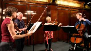 The New Zealand String Quartet rehearses Bartók