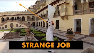 PIGEON CONTROL EXPERT - AN UNUSUAL JOB, RAMBAGH PALACE HOTEL, JAIPUR, INDIA