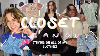 TRYING ON ALL OF MY CLOTHES | Closet Clean Out/Revamp