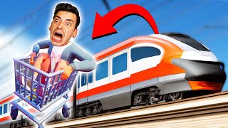 JUMPING A SHOPPING CART OVER A TRAIN?! (Carts Of Glory)