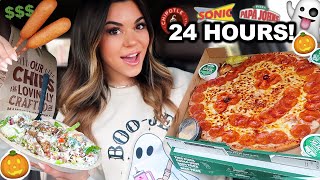 Eating only FAST FOOD *HALLOWEEN DEALS* for 24 HOURS!🎃