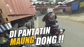 HONDA TIGER REVO Vs MegaPro TRABAS JALUR MIRING #MotovlogSunda