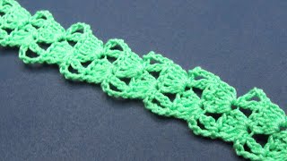 Easy Crochet: How to Crochet a Simple Lace Cord for beginners. Free lace cord pattern. #Shorts