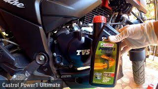 DIY Engine Oil Change | Apache 200 BS6 | Castrol Power1 Ultimate Review | Engine Oil for Apache